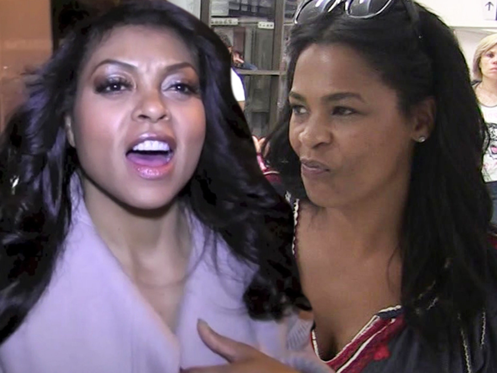 Taraji P. Henson, Nia Long at War on 'Empire' Set