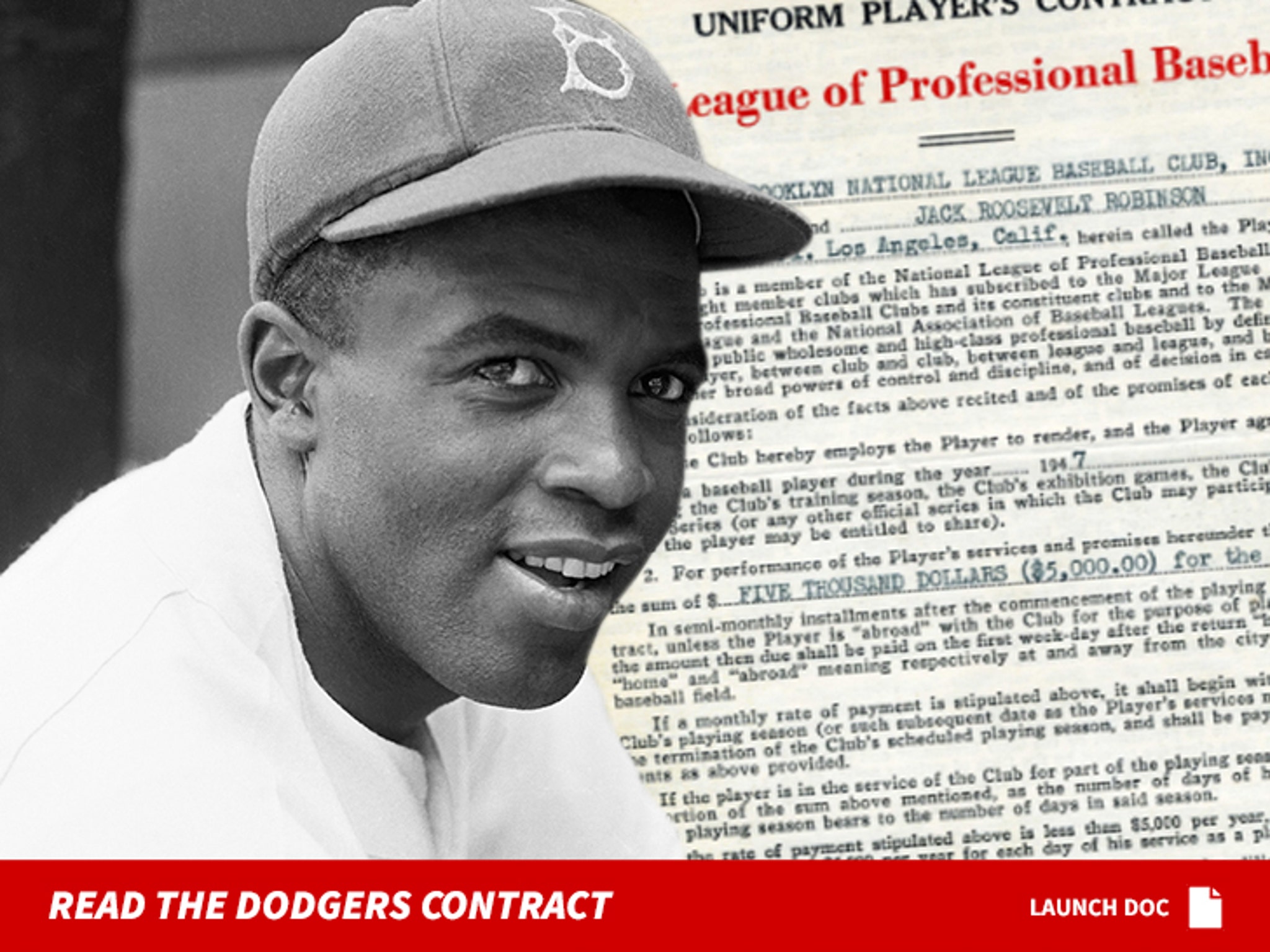 CAAM  #blackhistory: On April 10, 1947, Jackie Robinson becomes first  black player signed to a Major League Baseball contract