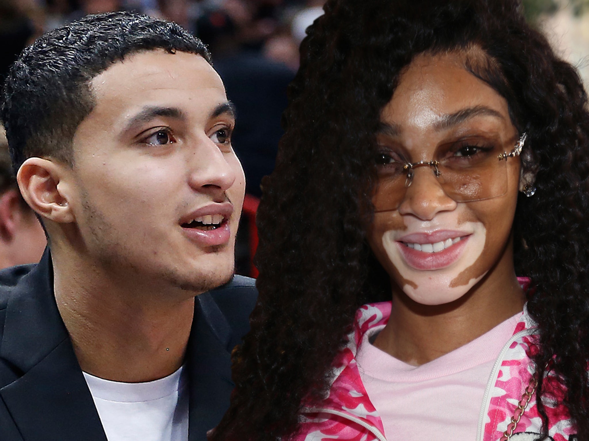 Winnie Harlow and Kyle Kuzma