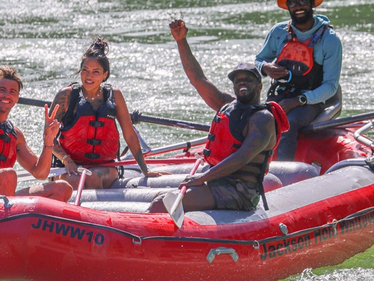Diddy Goes White Water Rafting In Wyoming