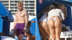 Jake Paul Surrounded By Hot Bikini Beach Babes But Focused on Conor McGregor