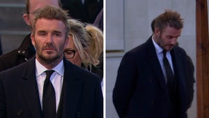 David Beckham Waits In Line With Mourners To See Queen's Coffin