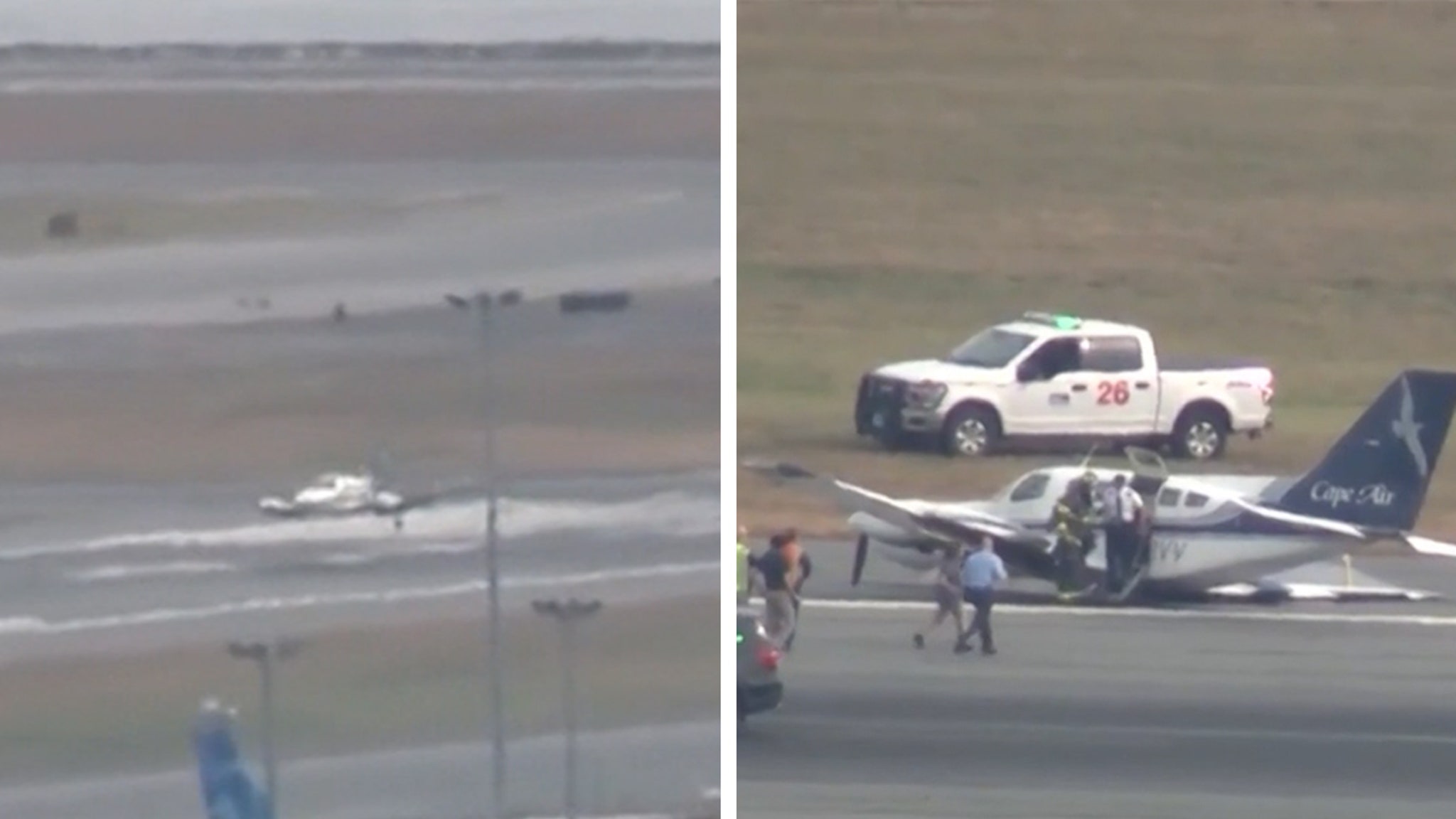 Small Plane Makes Impressive Emergency Landing On One Wheel, Video Shows