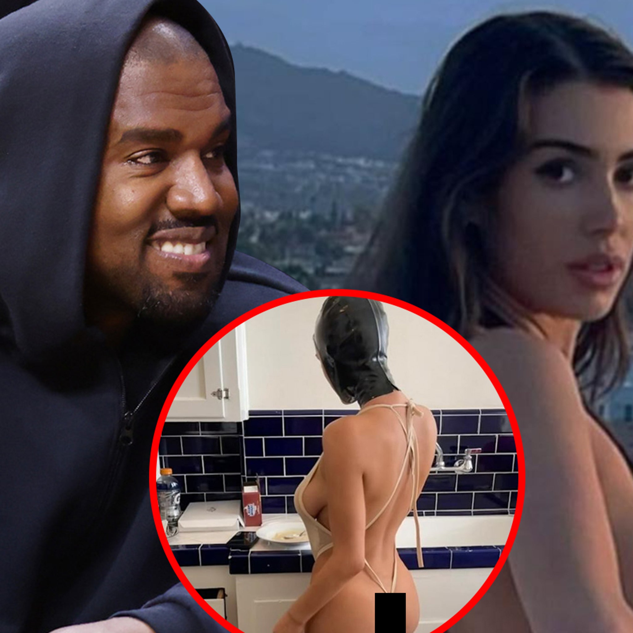 Kanye's Wife Bianca's Breasts On Display in Bikini for Vegas