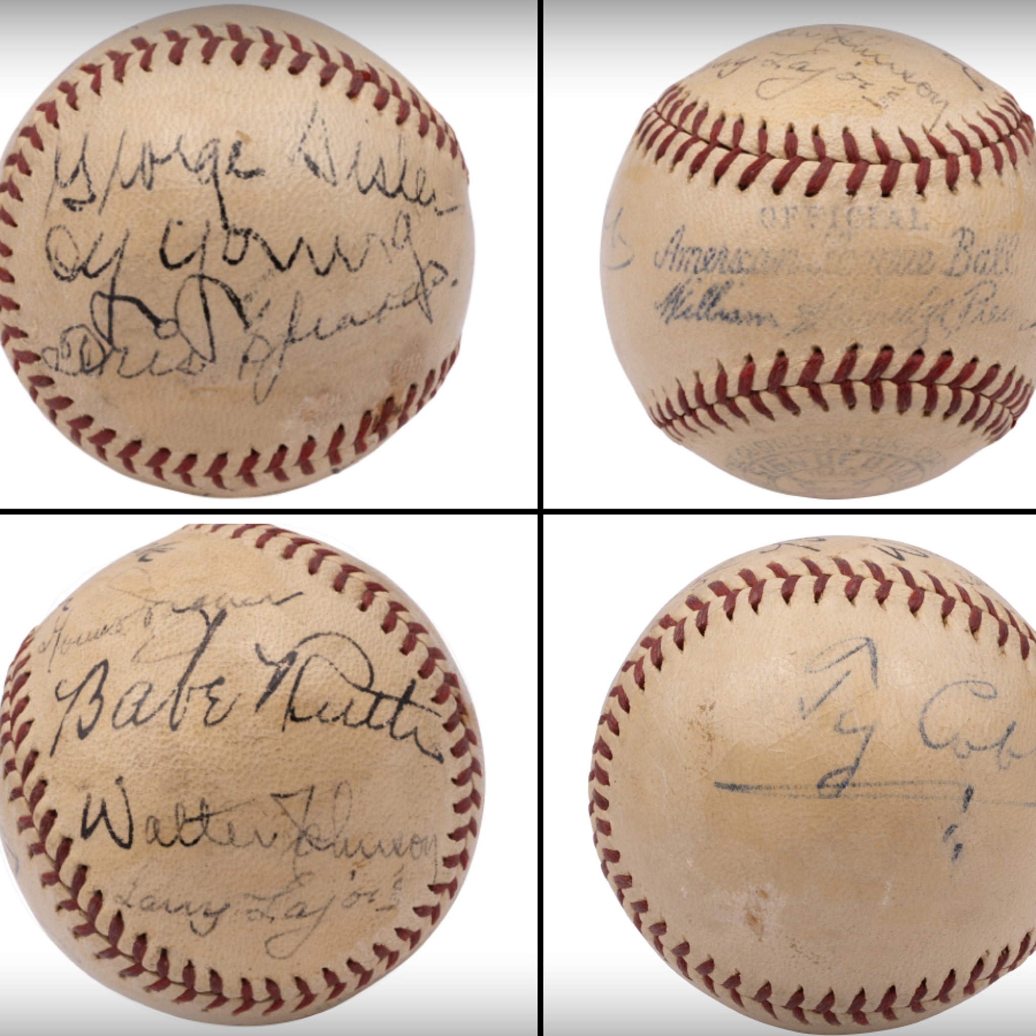 Replica of the World's Highest Priced Signed Baseball 1939 buy Hall of Fame Inductees Babe Ruth, Ty Cobb + 9 More