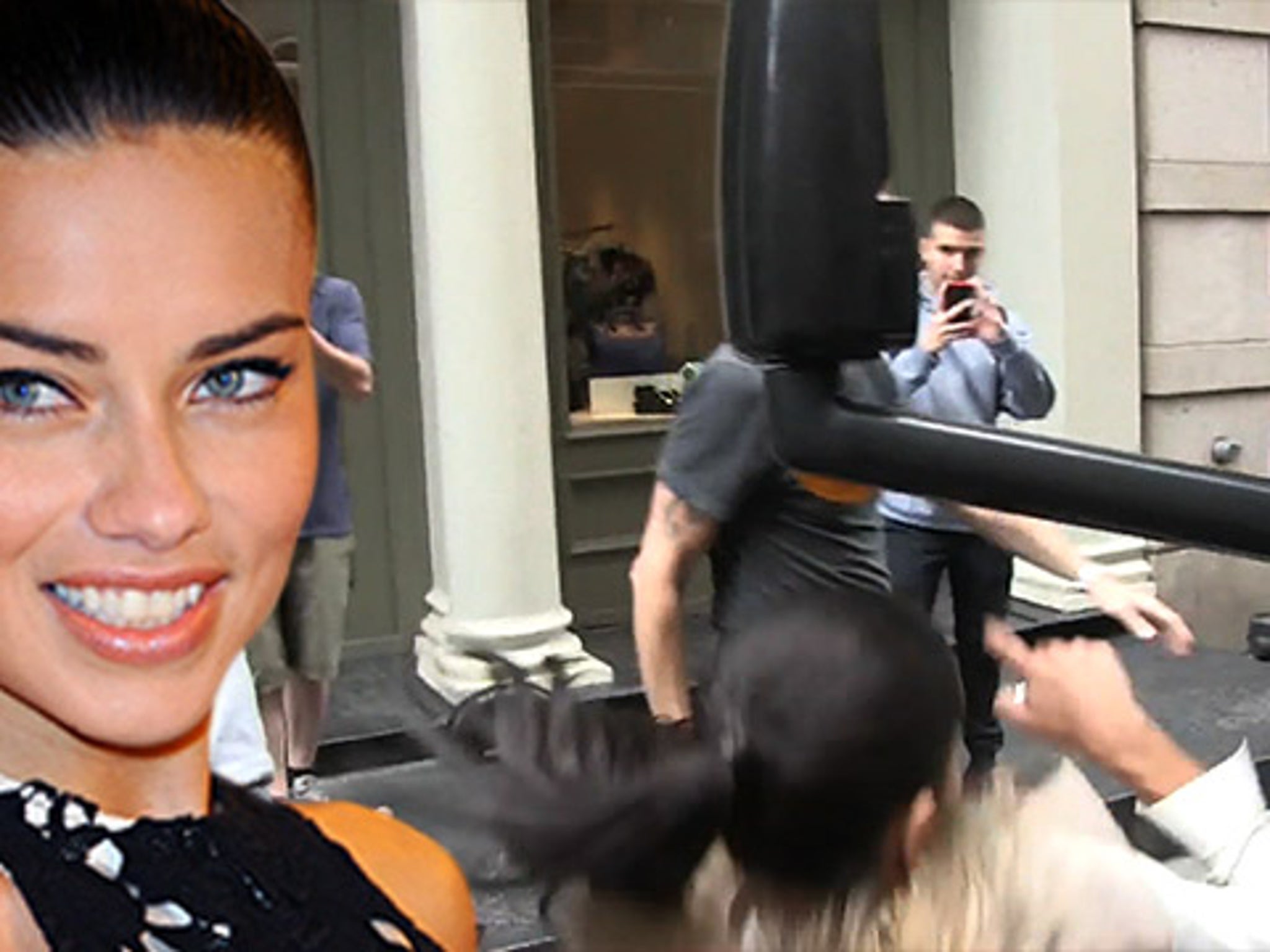 Adriana Lima Smacks Her Super Hot Head Into a Bar!!