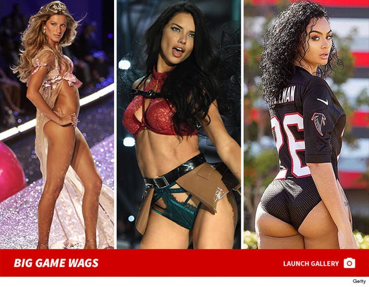 Patriots and Falcons WAGS of Super Bowl 51
