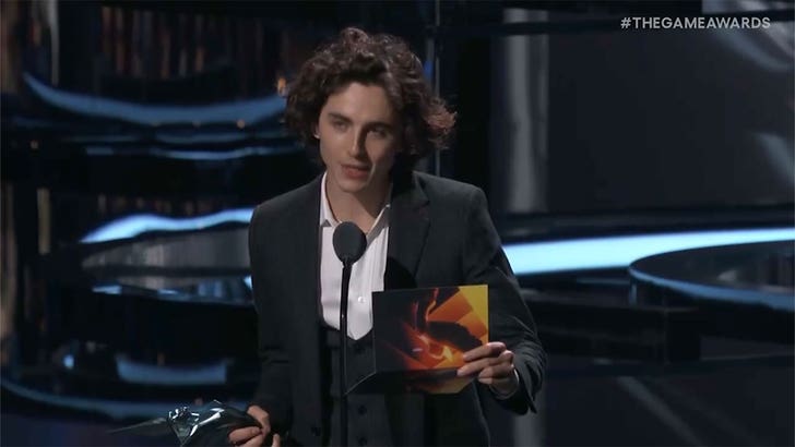 Timothée Chalamet Announces Game Of The Year At Award Show, The