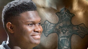 Zion Williamson Gets Huge Cross Tattooed On Chest