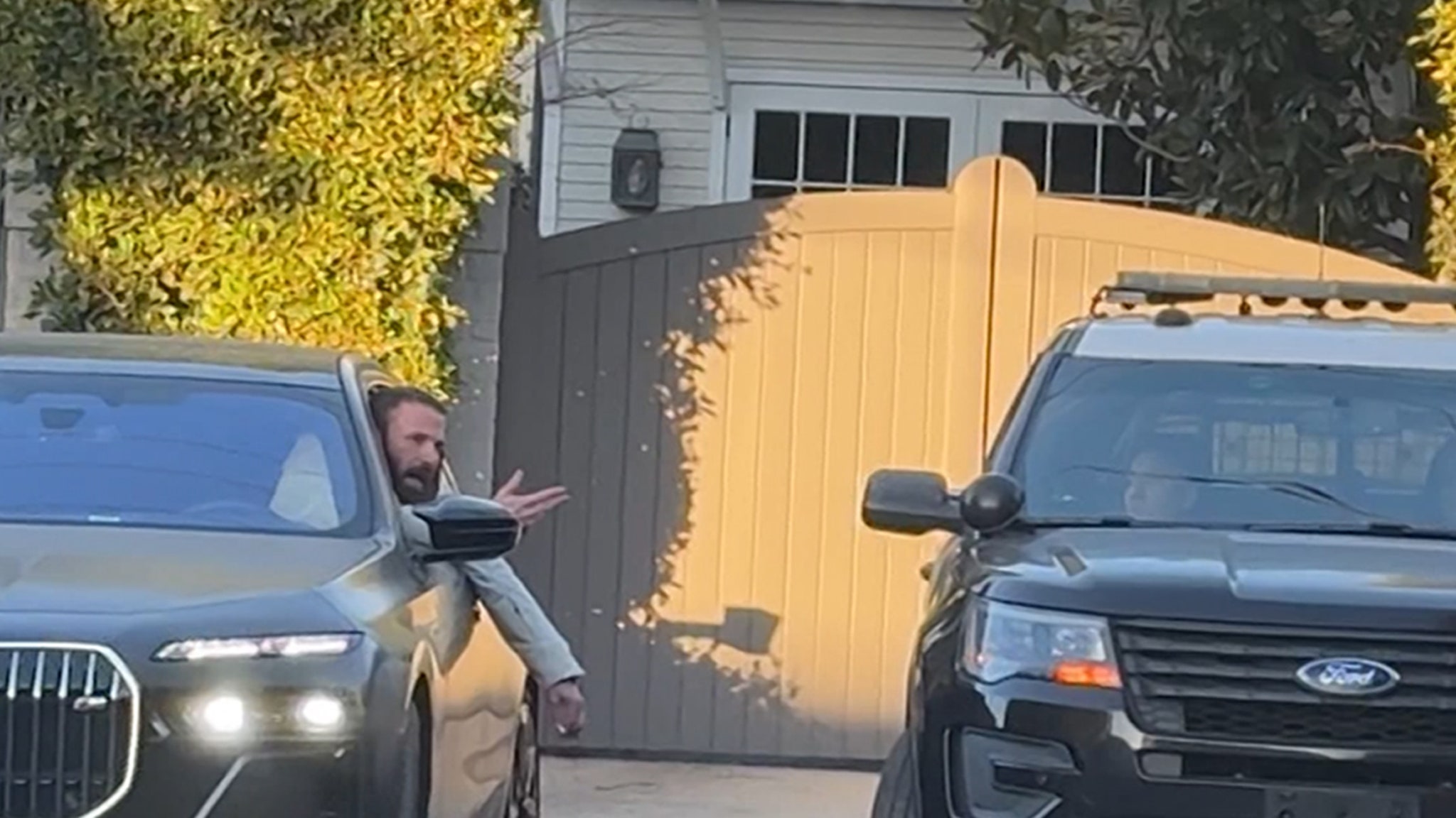 Ben Affleck Has Tense Interaction With LAPD Cops Outside Brentwood Home