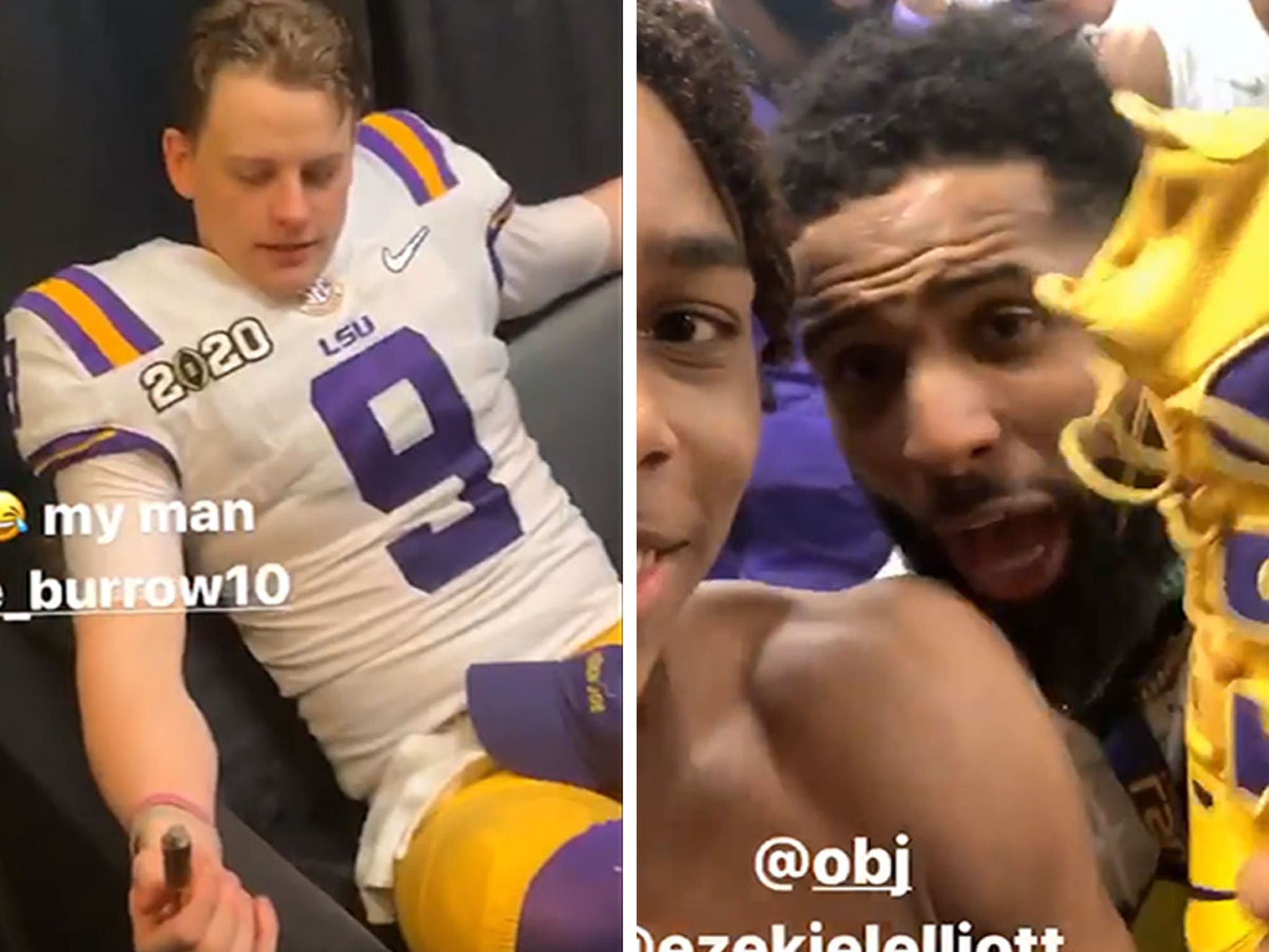 Joe Burrow Smokes Cigar After LSU Win, Odell Beckham Rages In