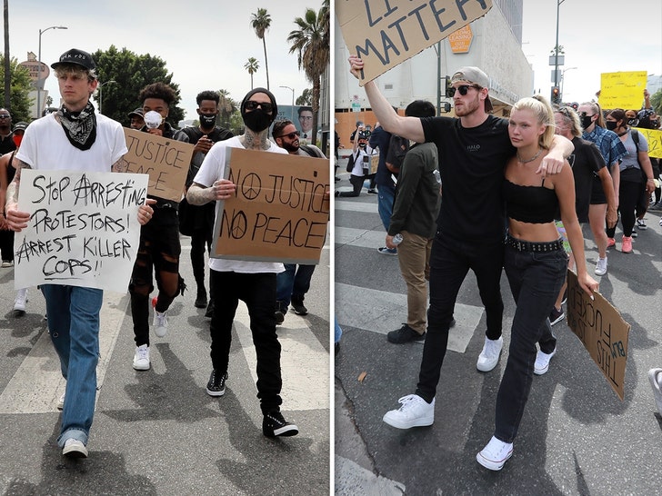 Celebrities Protesting in LA