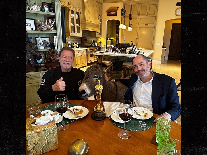 Arnold Schwarzenegger and donkey insta 1