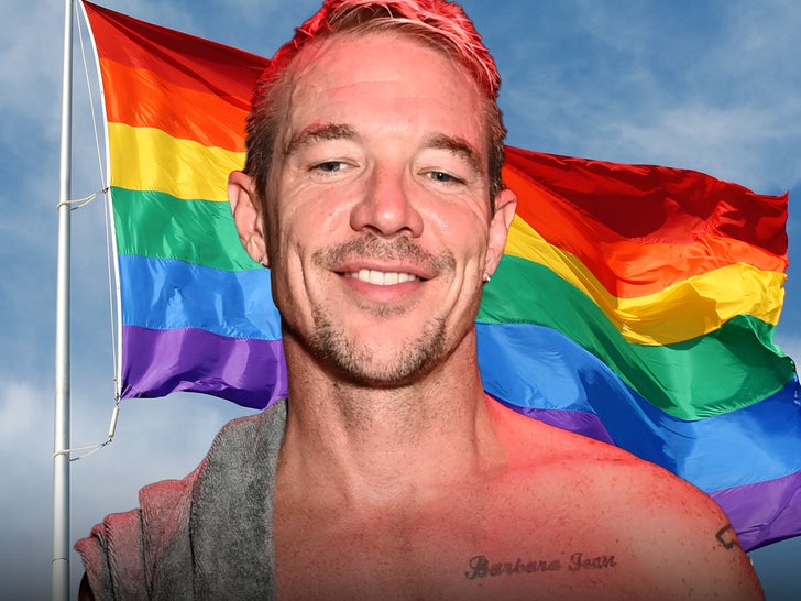 Music Producer Diplo shares nak3d photo of himself for pride month with rainbows coming out of his butt
