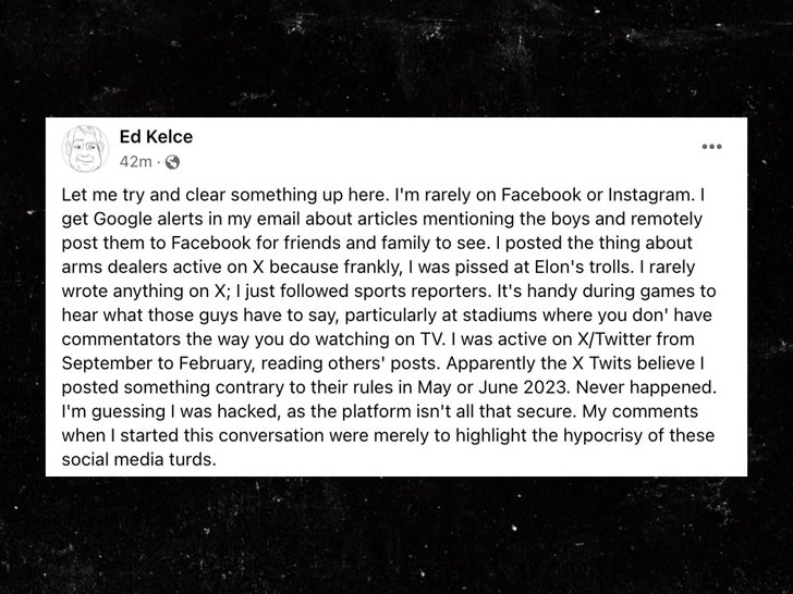 Ed Kelce Facebook post