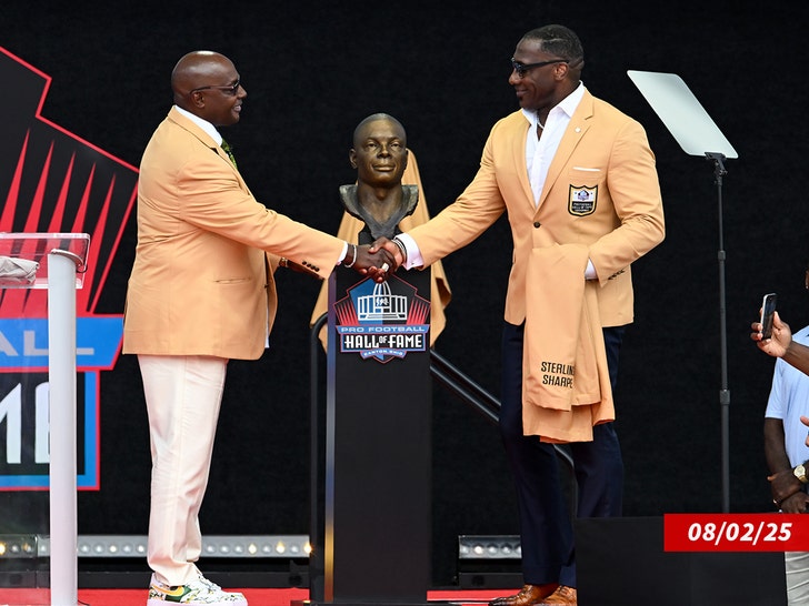 shannon sharpe sterling sharpe hall of fame getty