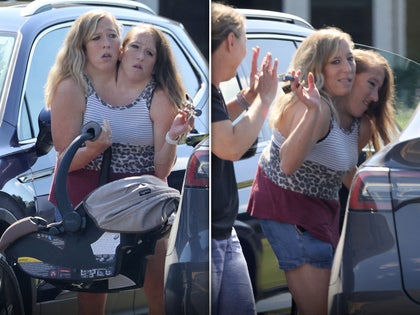 Conjoined Twins Abby & Brittany Hensel with New Baby at McDonald's launch mega