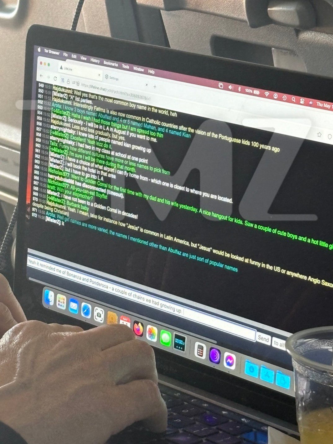 Jim Thornton Chatroom Messages On Plane 0