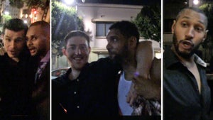 Tim Duncan -- Carries Drunk Teammate Onto Team Bus ... After Hollywood Rager