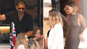 Margot Robbie Pregnant Belly With Bradley Cooper And Gigi Hadid On A Yacht