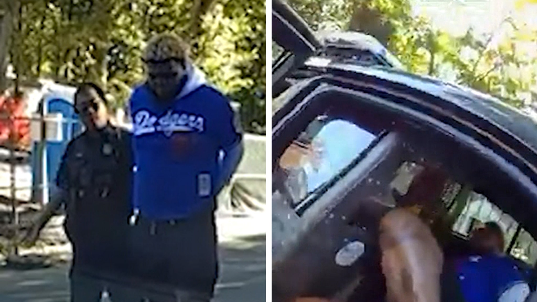 Druski Too Big for Police Back Seat, Double-Cuffed in 2024 Arrest, on Video