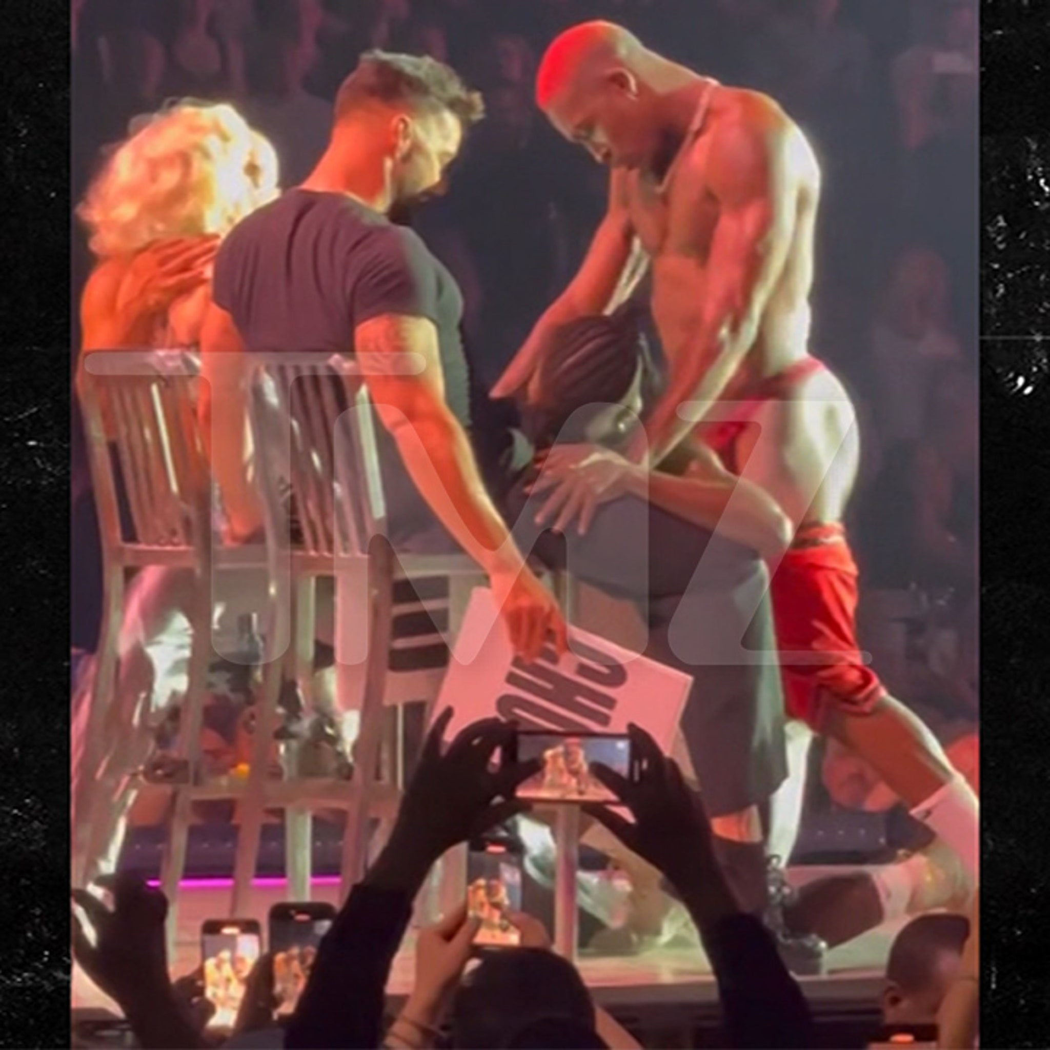 New Angle of Ricky Martin at Madonna Show Proves He 100% Had Erection