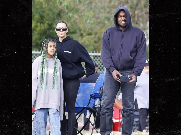 Kanye and Kim Attend Saint's Soccer Game Together