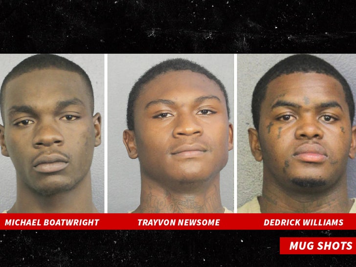Michael Boatwright, Trayvon Newsome and Dedrick Williams mug