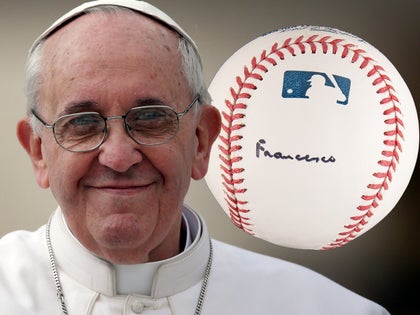 pope francis signed baseball