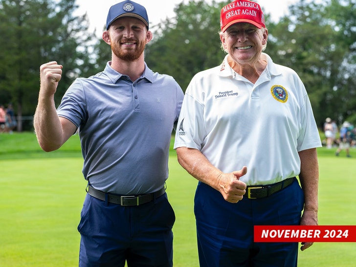 Bo Nickal donald trump golf instagram