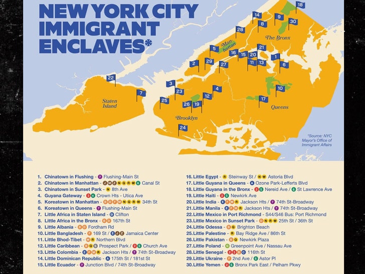 NYC immigrant enclaves X