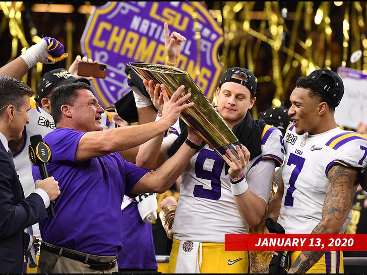 Joe Burrow and Ed Orgeron Photoboard Wall Art - Championship Combo - LSU  Tigers