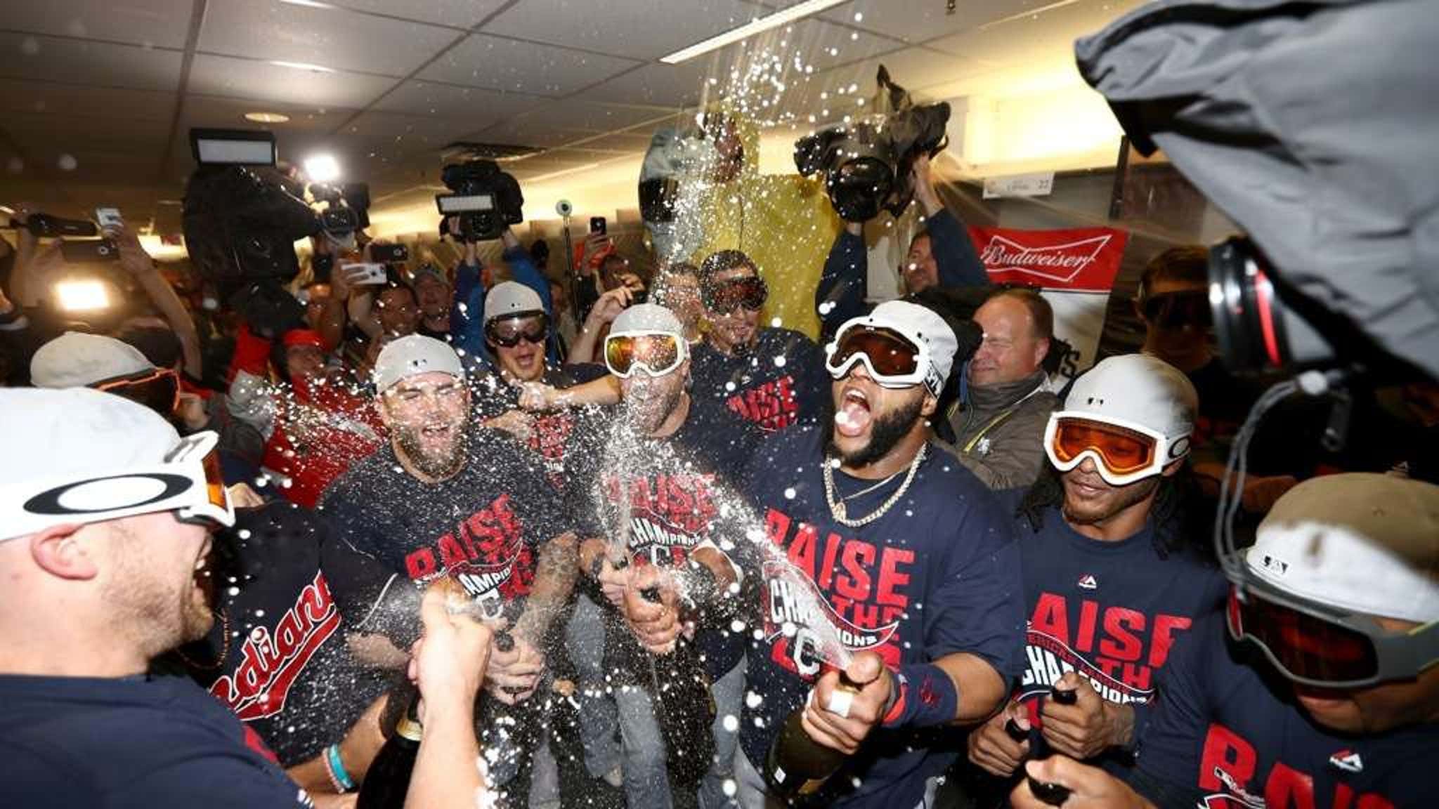 Cleveland Indians -- The ALCS Champs' Locker Room Party