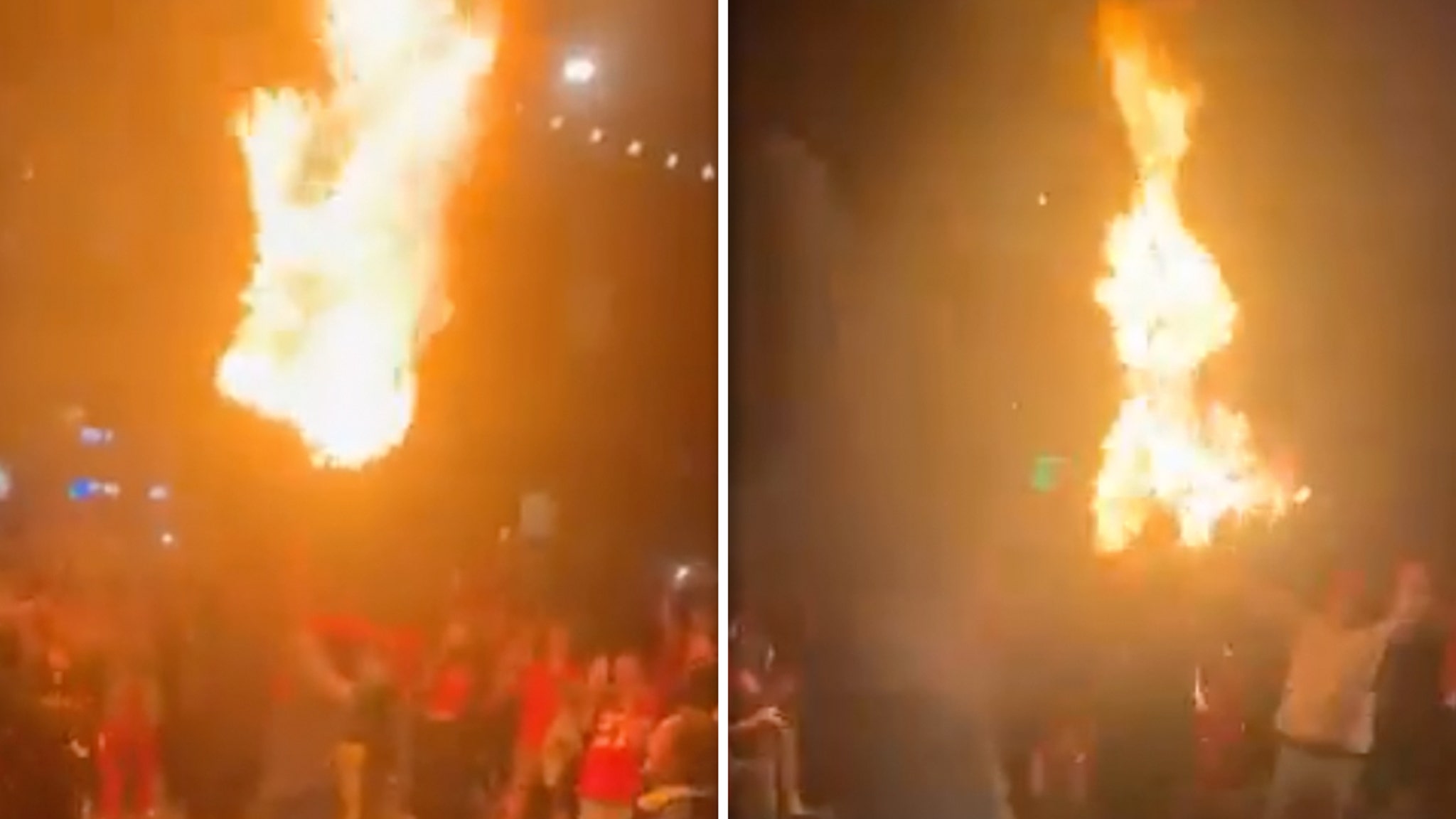 UGA Fans Flood Athens Streets To Celebrate National Title, Play With Fire In Road thumbnail