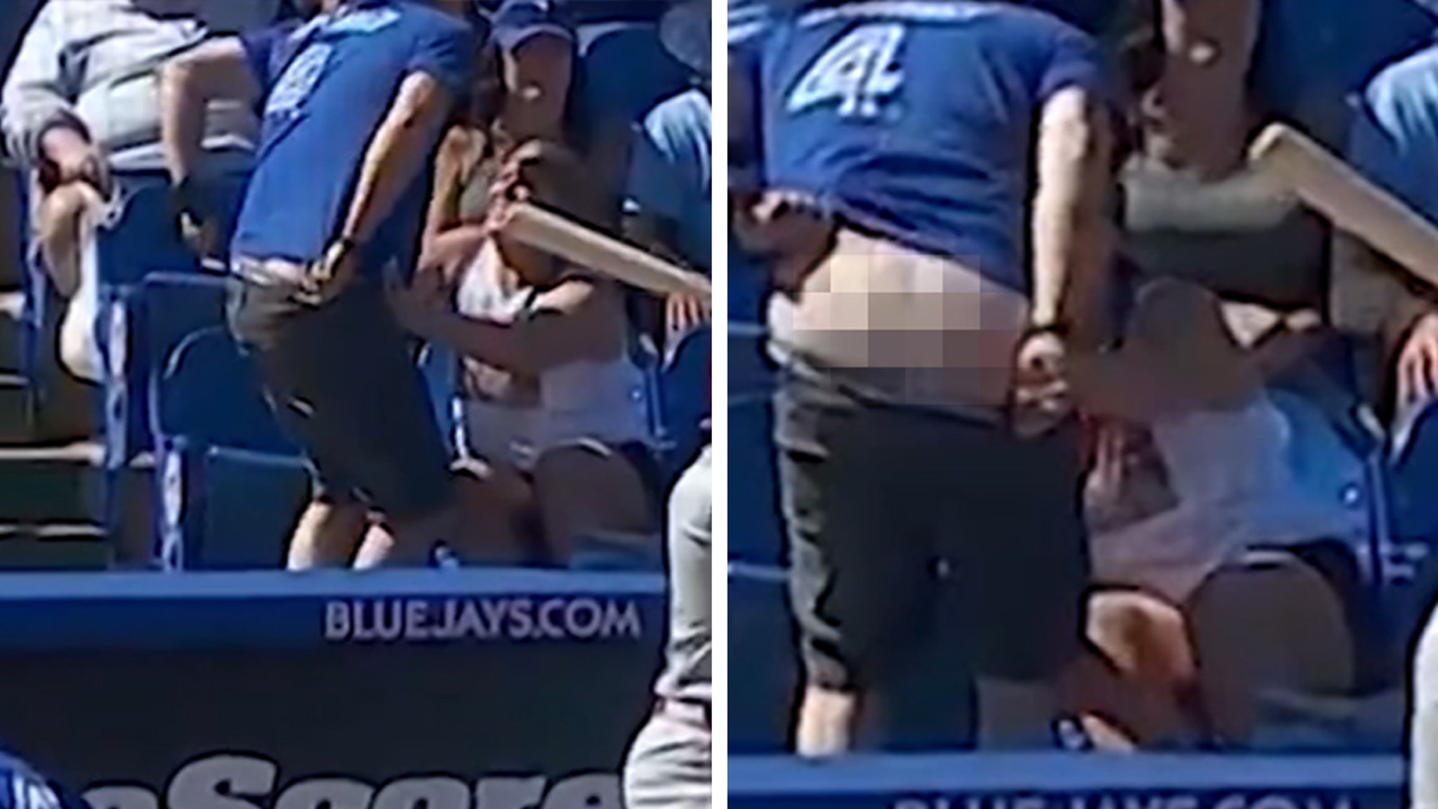 Blue Jays Fan Moons Camera at Spring Training Game, on Video