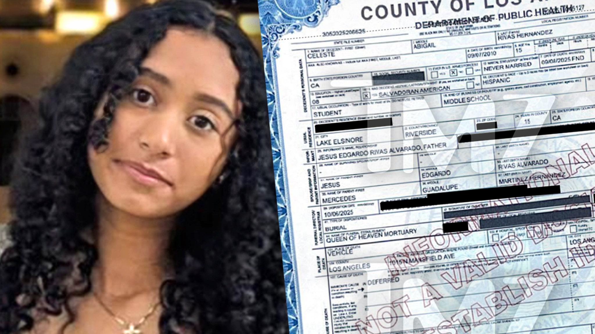 Celeste Rivas Death Certificate Defers Cause of Death, Not Pregnant