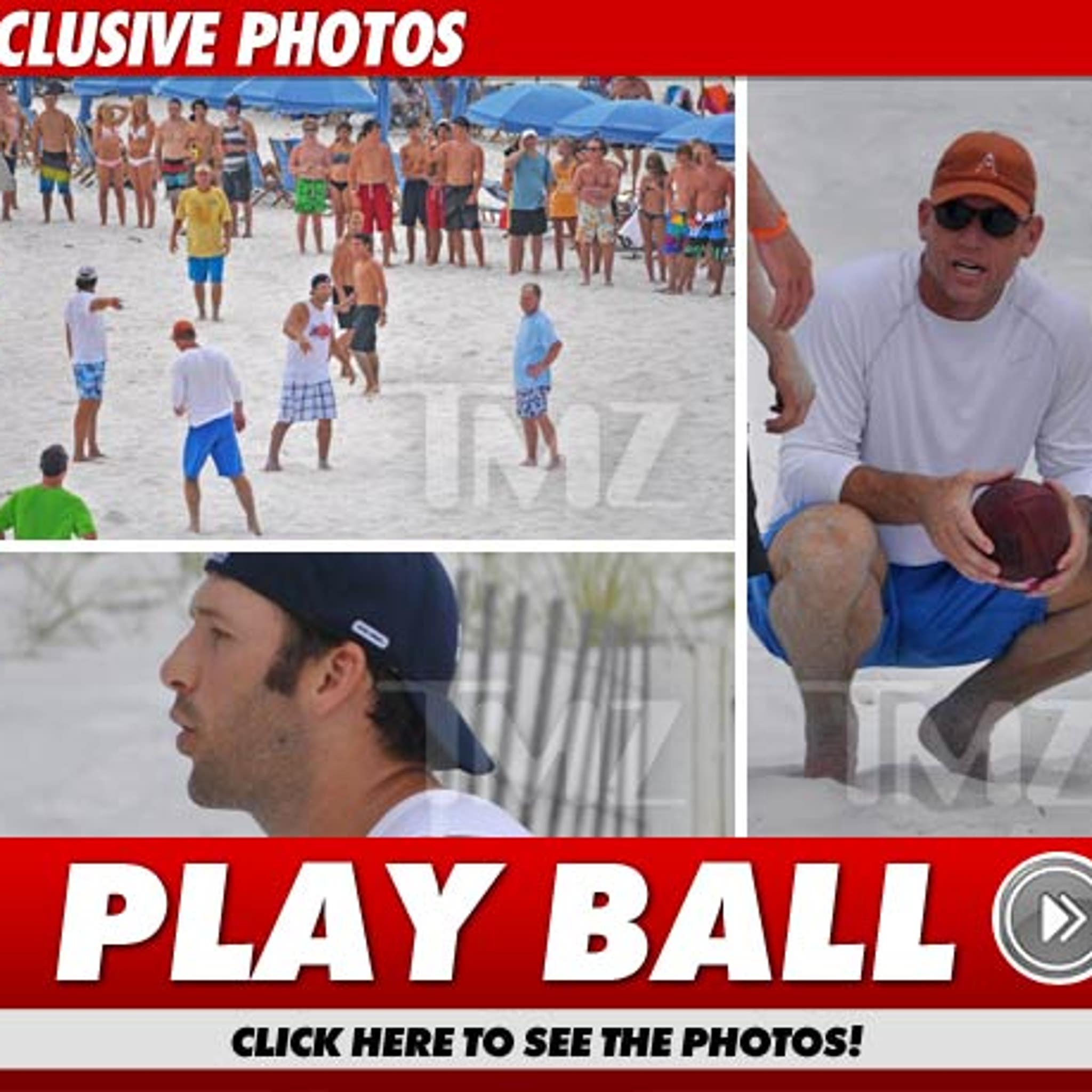 Locked Out NFL Stars -- Best Beach Football Ever! photo