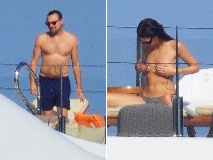 Leonardo DiCaprio and Vittoria Ceretti Sunbathing in Cannes