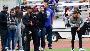Ray Rice -- SURFACES WITH WIFE ... At High School FB Game
