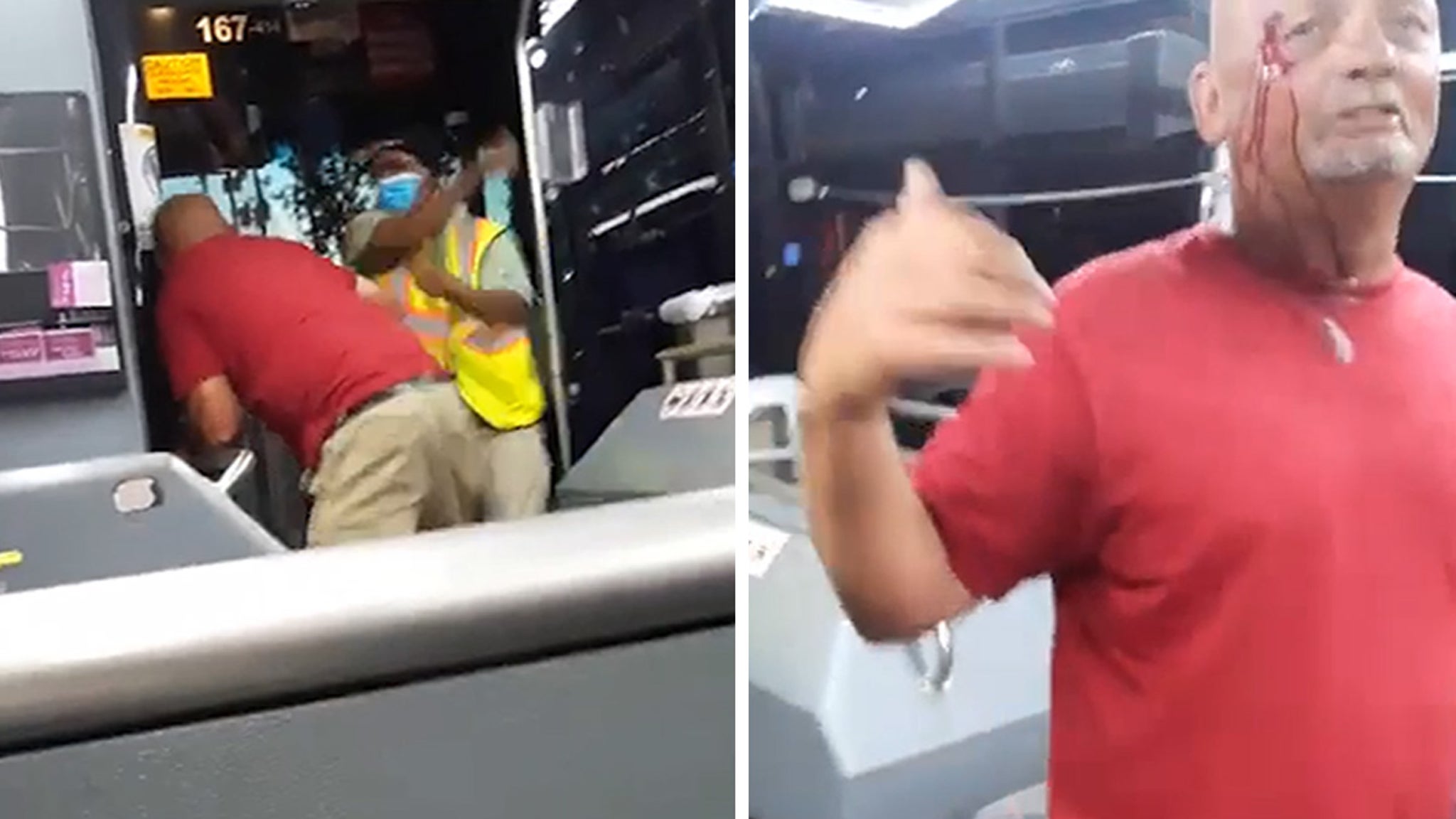 Bus Driver Throws Blows Against Unruly Passenger Caught On Video