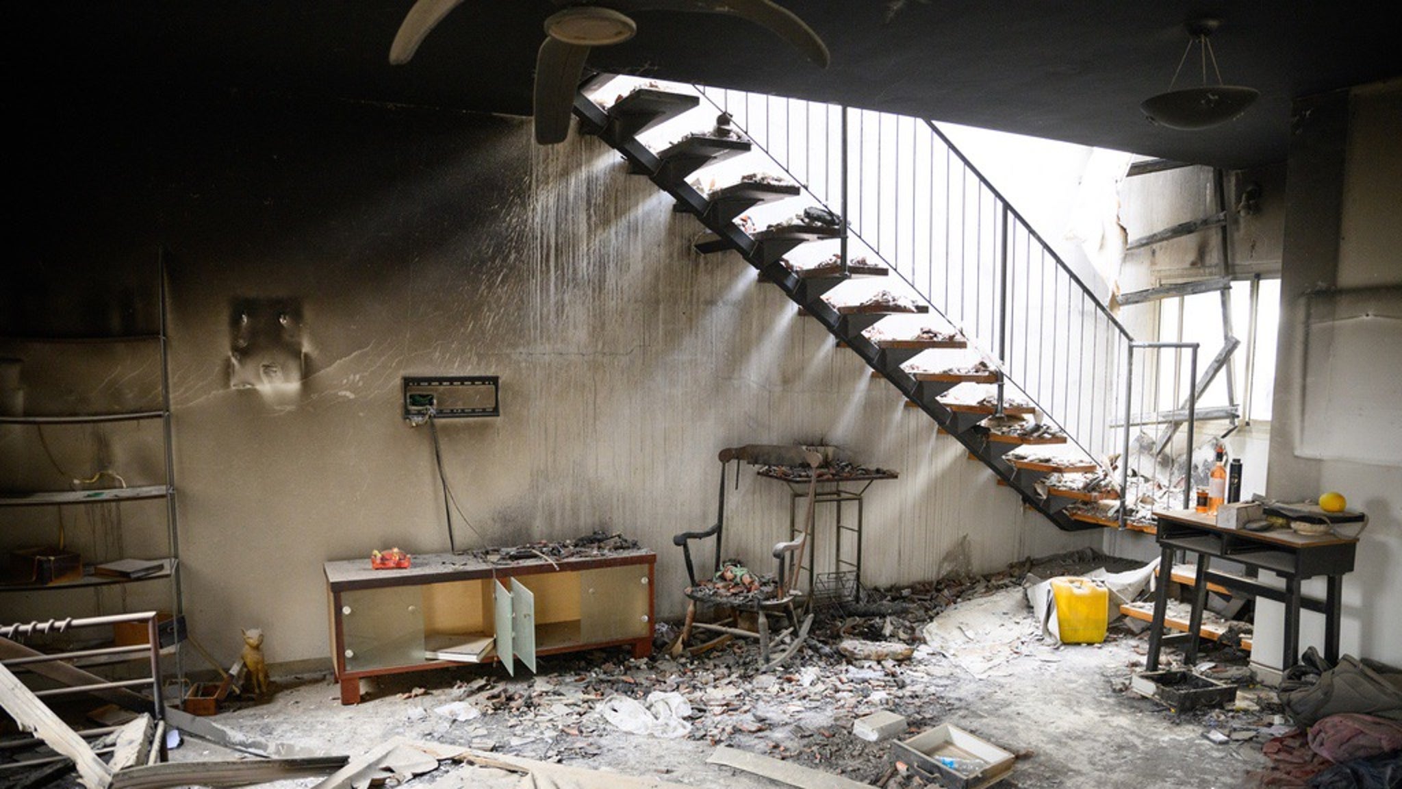 Destruction In Israeli Kibbutz
