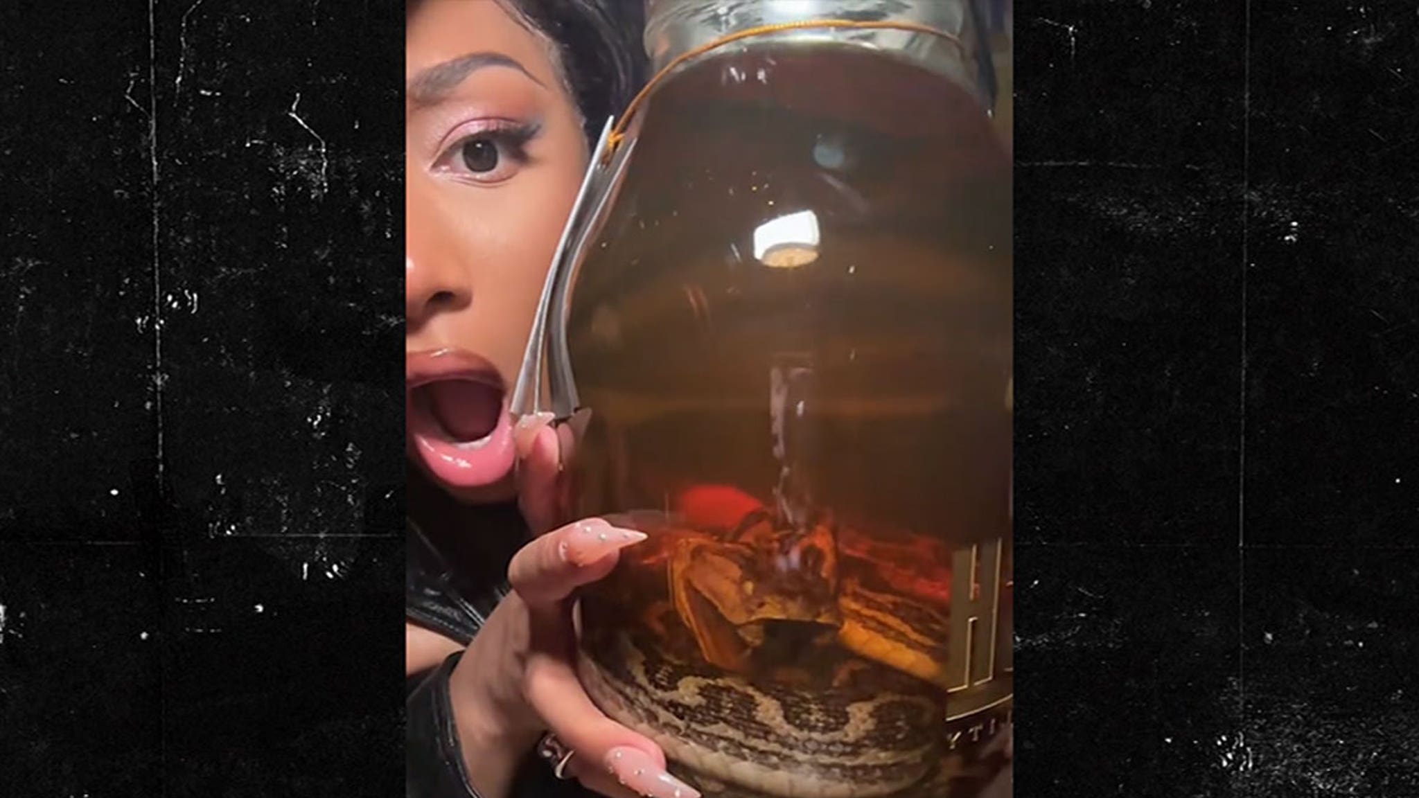 Megan Thee Stallion Drinks Booze From Snake-Filled Bottle In Japan #MeganTheeStallion
