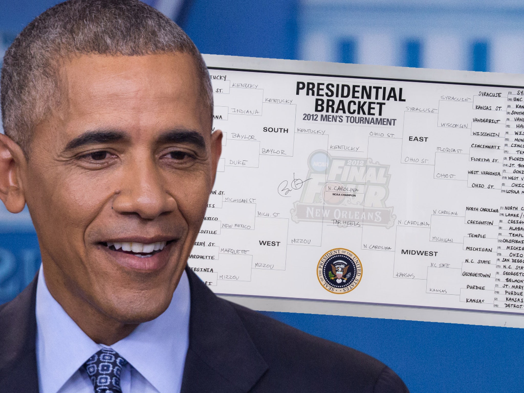 President Obama's 2012 NCAA Tournament Bracket