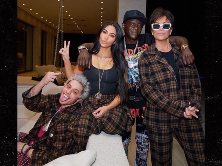 Kim Kardashian and Pete Davidson Celebrate His Birthday with Flavor Flav