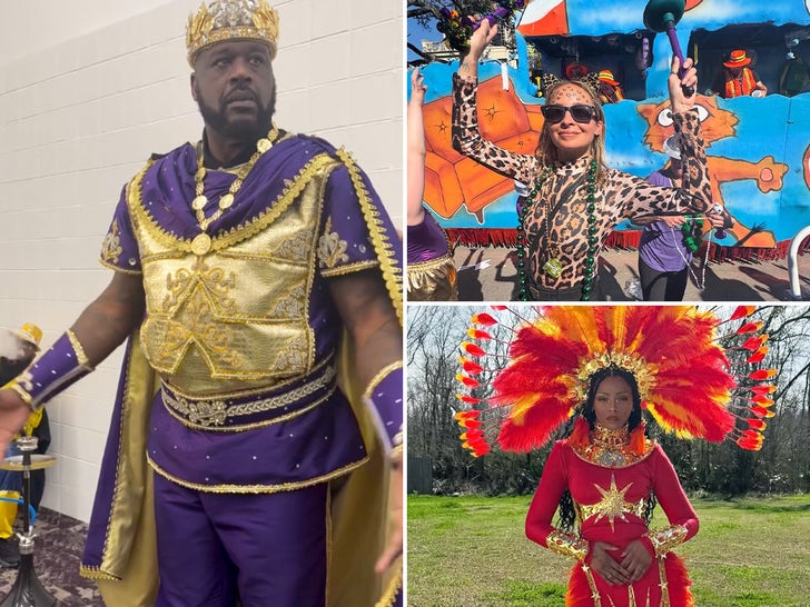 Stars Party For Mardi Gras