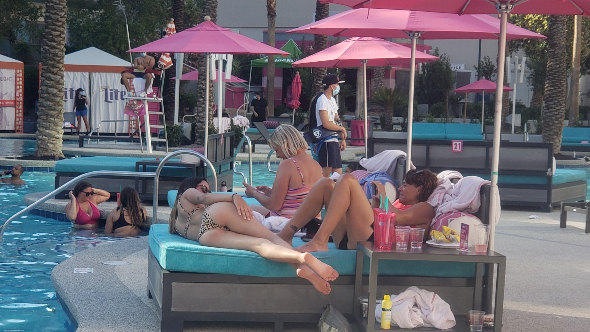 Photos of Las Vegas Pool Parties at Various Hotels As the City Reopens