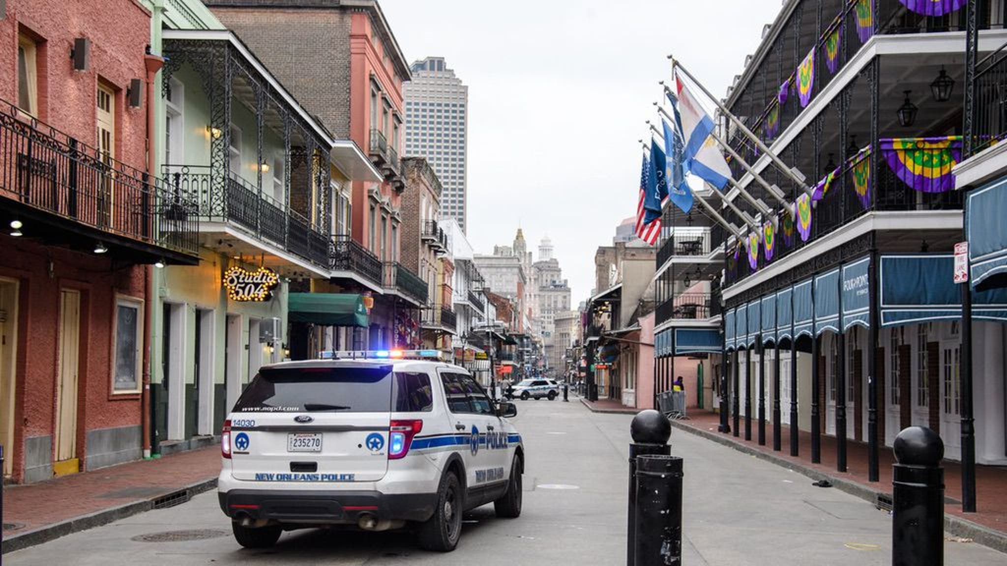 Bourbon Street Empty For Mardi Gras