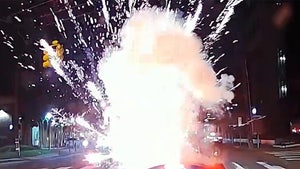 Man in Convertible Miraculously Survives Exploded Firework Thrown in Car