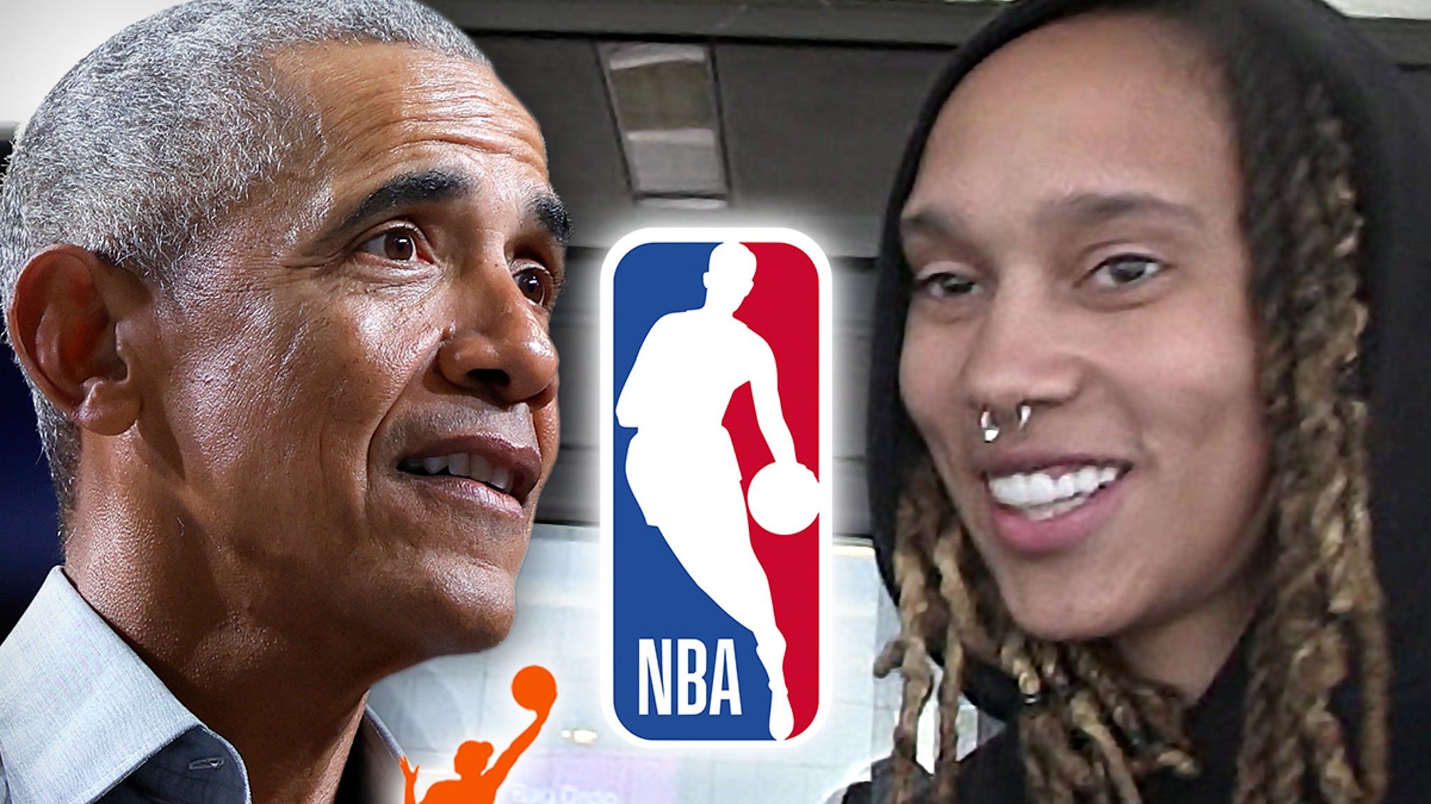 باراك أوباما ، الدوري الاميركي للمحترفين ، WNBA يحتفلون بعودة بريتني جرينير