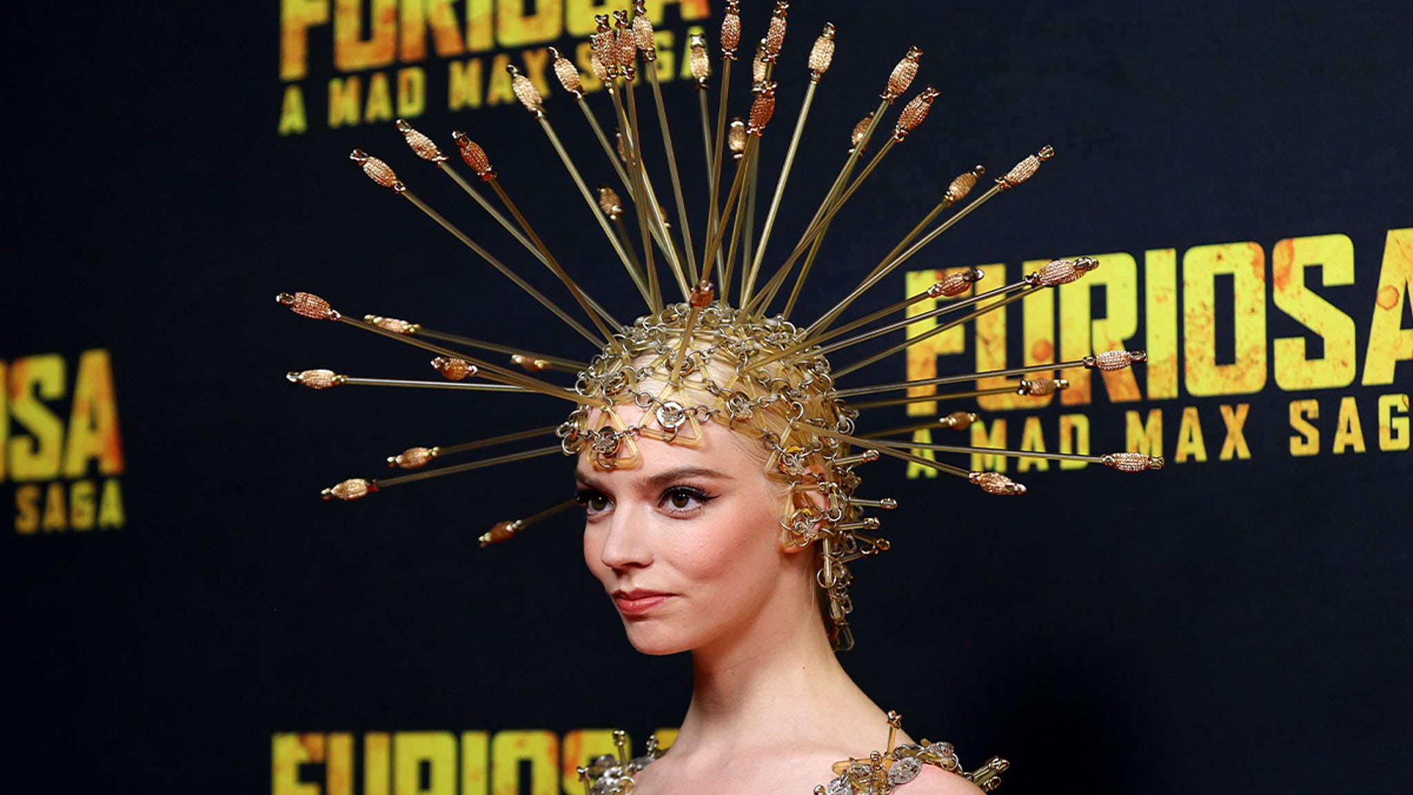 Anya Taylor-Joy Stuns in Striking Sheer Dress Adorned with Spikes at ‘Furiosa’ Premiere